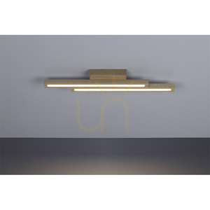 Stropní svítidlo Linus Straight, 2×LED, 3000 K, 12 W, bříza, 54,5 cm small 1
