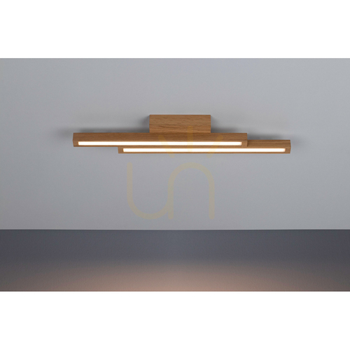 Kontrola Stropní svítidlo Linus Straight 2xLED 3000K 12 W, olejovaný dub, 54,5 cm