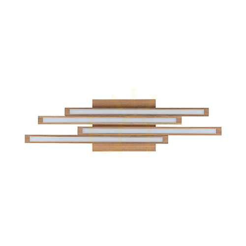 Kontrola Stropní svítidlo Linus Straight, 4×LED, 3000 K, 24 W, olejovaný dub, 59 cm