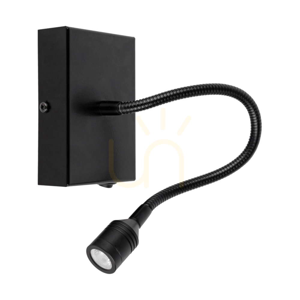 Kontrola Nástěnné svítidlo Lector Black, 1xLED, 2,8 W, 12 cm Nástěnné svítidlo Lector Black, 1xLED, 2,8 W, 12 cm