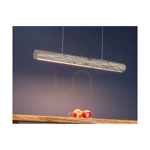 Závěsné svítidlo Lucas 1xLED 3000K 25,5 W – mořená šedá borovice / černý kov / průhledný PVC kabel s dotykovým stmívačem, 90 cm small 4