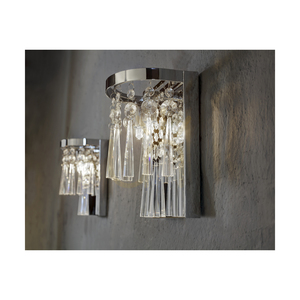 Nástěnné svítidlo Luxoria, včetně 2 objímek G9, max.. 3 W, chromovaný kov / průhledné krystaly, 16 cm small 2