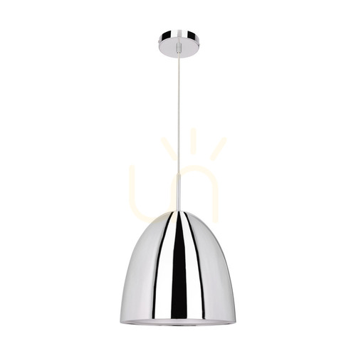 Kontrola Závěsné svítidlo Mads, 1xE27, Max. 60 W, chromovaný kov / průhledný PVC kabel, Ø 30 cm
