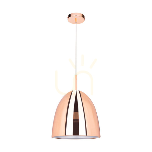 Kontrola Závěsné svítidlo Mads, 1xE27, Max. 60 W, kabel z mědi a průhledného PVC, Ø 30 cm