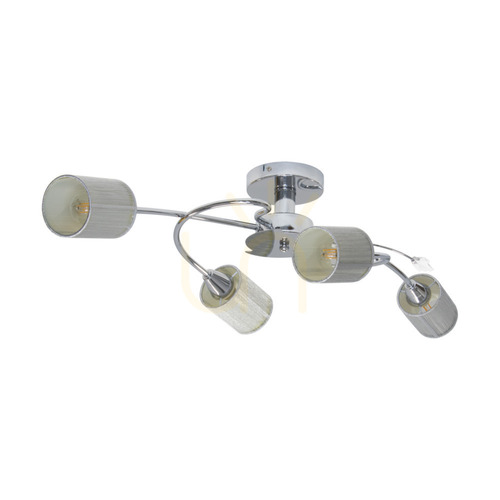 Kontrola Stropní svítidlo Marbella, 4xE14, Max. 9 W, chromovaný kov/stříbrná, stínidlo 79 cm