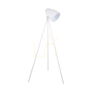Stojací lampa Marla, 1xE27, Max. 60 W, bílý kov / bílý PVC kabel, Ø 80 cm small 0
