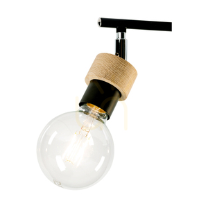Stropní svítidlo Marjolaine, 3xE27, Max. 25 W, olejovaný dub/černý kov, 49 cm small 1