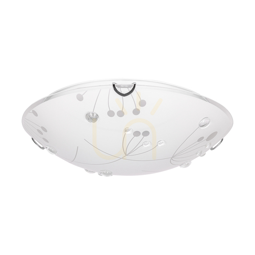 Kontrola Stropní svítidlo Maryland, včetně 1 ks LED 2700 K 13 W, chromovaný kov / bílý skleněný stínidlo, Ø 30 cm