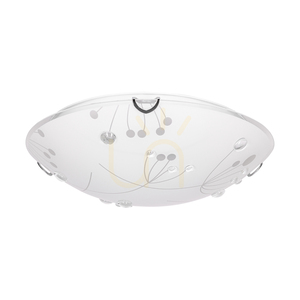 Stropní svítidlo Maryland, včetně 1 ks LED 2700 K 13 W, chromovaný kov / bílý skleněný stínidlo, Ø 30 cm small 0