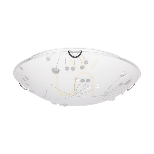 Kontrola Stropní svítidlo Maryland, 1xLED, 2700 K, 30 W, chromovaný kov / bílý skleněný stínidlo, Ø 50 cm