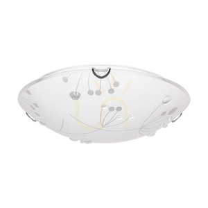 Stropní svítidlo Maryland, 1xLED, 2700 K, 30 W, chromovaný kov / bílý skleněný stínidlo, Ø 50 cm small 0