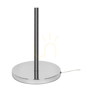 Stojací lampa Maxima, 1xE27, Max. 60 W, chromovaný kov / průhledný PVC kabel / černý stínidlo, Ø 50 cm small 2