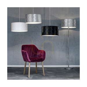 Závěsné svítidlo Maxima, 1xE27, Max. 60 W, chromovaný kov / průhledný PVC kabel / stříbrný stínidlo, Ø 50 cm small 1