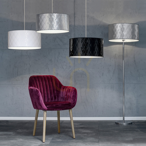 Závěsné svítidlo Maxima, 1xE27, Max. 60 W, chromovaný kov / průhledný PVC kabel / černý stínidlo, Ø 50 cm small 1