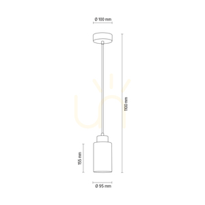 Závěsné svítidlo Meno, 1xE27, Max. 60 W, černý kov / průhledný PVC kabel / vícebarevný skleněný stínidlo, Ø 10 cm small 3
