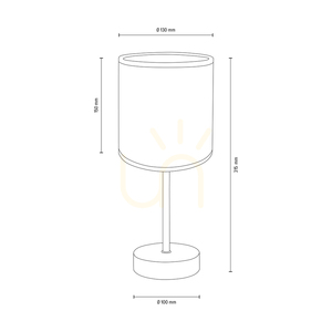 Stolní lampa Mila, 1xE27, Max. 25 W, šedý beton / černý kov / černý PVC kabel / černý stínidlo Ø 13 cm small 3