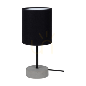 Stolní lampa Mila, 1xE27, Max. 25 W, šedý beton / černý kov / černý PVC kabel / černý stínidlo Ø 13 cm small 0