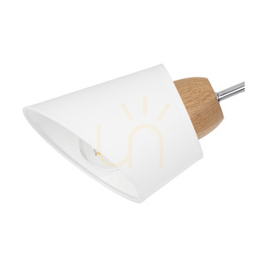 Stropní svítidlo Mette Wood, 3xE27, Max. 40 W, olejovaný dub / chromovaný kov / bílý stínidlo, Ø 70 cm small 2