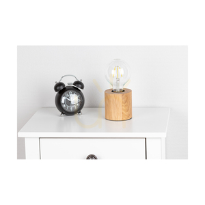 Stolní lampa Minnie, 1xE27, Max. 25 W, olejovaný dub/černá, PVC kabel, Ø 8 cm small 1