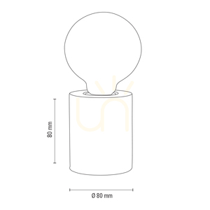 Stolní lampa Minnie, 1xE27, Max. 25 W, olejovaný dub/černá, PVC kabel, Ø 8 cm small 2