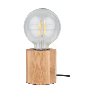 Stolní lampa Minnie, 1xE27, Max. 25 W, olejovaný dub/černá, PVC kabel, Ø 8 cm small 0