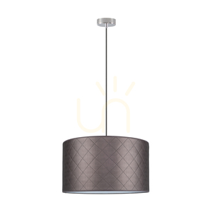 Závěsné svítidlo Mirabella, 1xE27, Max. 60 W, chromovaný kov / antracitový opletený kabel / hnědé stínidlo, Ø 50 cm small 0