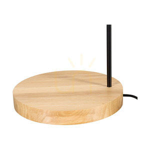Stojací lampa Muriel, 1xE27, Max. 60 W, olejovaný dub / černý kov / černý opletený kabel, 40 cm small 3