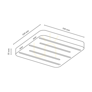 Stropní svítidlo Neele, 5xLED, 3000 K, 19,5 W, bukové a ořechové dřevo, 34 cm small 2