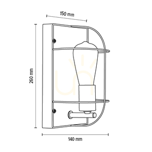 Nástěnné svítidlo Netuno 1xE27, max. 15 W, LED, olejovaný dub/černý kov, 15 cm small 4