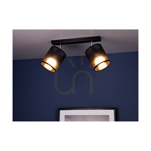 Stropní svítidlo Nevoa, 2xE27, Max. 25 W, kov v černém a chromovém provedení / černý stínidlo, 52 cm small 3
