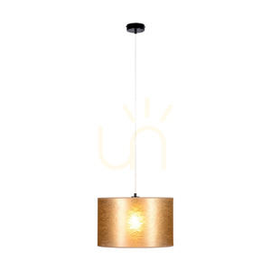 Závěsné svítidlo Nevoa, 1xE27, Max. 60 W, černý kov / průhledný PVC kabel / zlatý stínidlo, Ø 40 cm small 2