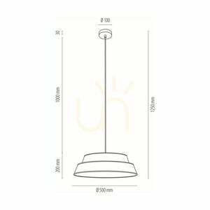 Závěsné svítidlo Nevoa, 1xE27, Max. 60 W, černý kov / průhledný PVC kabel / stříbrno-černý stínidlo, Ø 50 cm small 4
