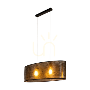 Závěsné svítidlo Nevoa 2xE27 Max. 40 W, černý kov / průhledný PVC kabel / černý stínidlo, 80 cm small 5