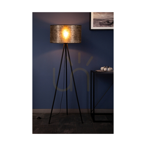 Stojací lampa Nevoa 1xE27 Max. 40 W, černý kov / černý PVC kabel / černý stínidlo Ø 50 cm small 2