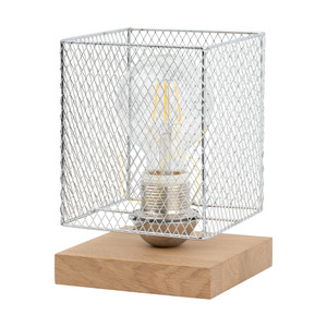 Stolní lampa Spot Light Norman Wood – olejovaný dub, chromované kovové stínidlo, E27, 13,5 cm small 0