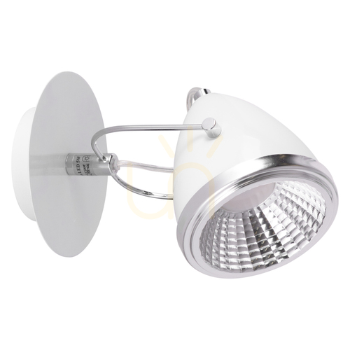 Kontrola Nástěnné svítidlo Oliver, včetně 1x LED žárovky GU10 (max.. 6 W), bílý/chromovaný kov, 21 cm