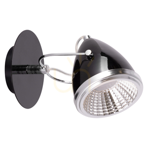 Nástěnné svítidlo Oliver, včetně 1x LED žárovky GU10 (max.. 6 W), černý/chromovaný kov, 21 cm small 0