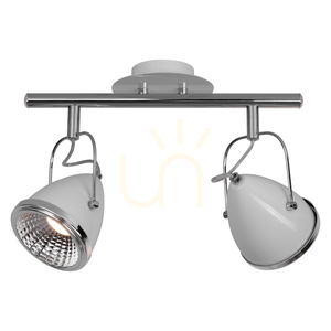 Stropní svítidlo Oliver, včetně 2 LED žárovek GU10, max.. 5,5 W, bílý/chromovaný kov, 35 cm small 1