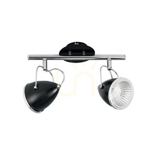 Stropní svítidlo Oliver Incl. 2x LED GU10, max.. 6 W, černý/chromovaný kov, 35 cm small 1