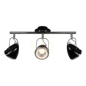 Stropní svítidlo Oliver, včetně 3 LED žárovek GU10, max.. 6 W, černý/chromovaný kov, 53 cm small 1