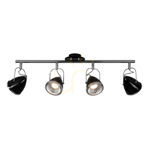 Stropní svítidlo Oliver Incl. 4xGU10 LED, max.. 6 W, černý/chromovaný kov, 76 cm small 1