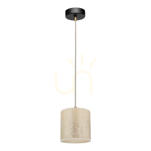 Závěsné svítidlo Ora, 1xE27, Max. 25 W, černý kov / průhledný PVC kabel / zlatý stínidlo, Ø 15 cm small 0