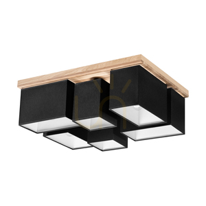 Stropní svítidlo Paloma, 6xE27, Max. 25 W, olejovaný dub/černá, stínidlo 55 cm small 0