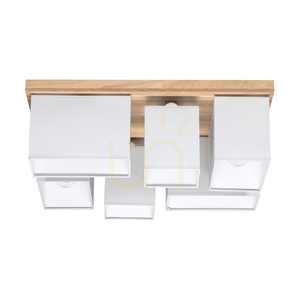 Stropní svítidlo Paloma, 6xE27, Max. 25 W, olejovaný dub/šedá, stínidlo 55 cm small 2