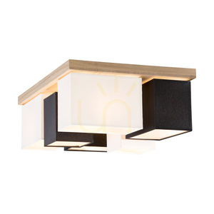 Stropní svítidlo Paloma, 6xE27, Max. 25 W, olejovaný dub / bílá–černá, stínidlo 55 cm small 4