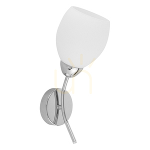Nástěnné svítidlo Parma, 1xE27, Max. 60 W, chromovaný kov / bílé skleněné stínidlo, 16 cm small 0