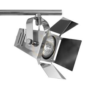 Fotografické stropní svítidlo, obsahuje 3 LED žárovky GU10, max.. 5 W, chromovaný kov, 57 cm small 2