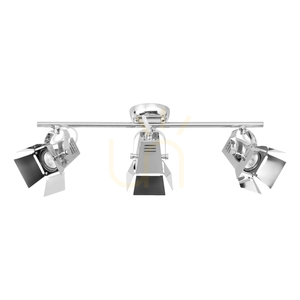 Fotografické stropní svítidlo, obsahuje 3 LED žárovky GU10, max.. 5 W, chromovaný kov, 57 cm small 0