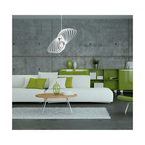 Závěsné svítidlo Planet, 1xE27, Max. 60 W, bílý kov / bílý PVC kabel / bílý kovový stínidlo, 61 cm small 2