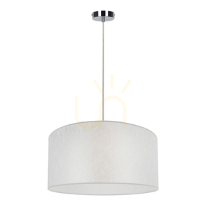 Závěsné svítidlo Prata, 1xE27, Max. 60 W, chromovaný kov / průhledný PVC kabel / stříbrný stínidlo, Ø 50 cm small 0